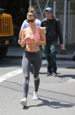 NINA AGDAL in Tank Top Out for a Jog in New York 06/11/2015