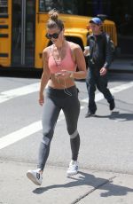 NINA AGDAL in Tank Top Out for a Jog in New York 06/11/2015