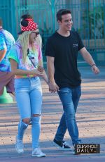 OLIVIA HOLT and Ray Kearin Out and About in Disneyland