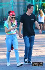 OLIVIA HOLT and Ray Kearin Out and About in Disneyland