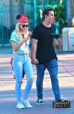 OLIVIA HOLT and Ray Kearin Out and About in Disneyland