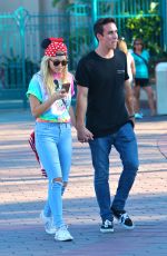 OLIVIA HOLT and Ray Kearin Out and About in Disneyland