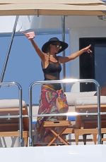 PARIS HILTON at a Boat on Vacations in Ibiza 06/09/2015