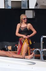 PARIS HILTON at a Boat on Vacations in Ibiza 06/09/2015