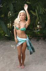 PIA MIA PEREZ in Bikini Filming Do It Again Music Video in Malibu 06/03/2015