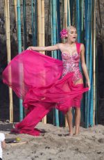 PIA MIA PEREZ in Bikini Filming Do It Again Music Video in Malibu 06/03/2015