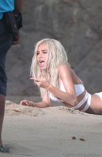 PIA MIA PEREZ on the Set of Do It Again Music Video in Malibu