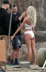 PIA MIA PEREZ on the Set of Do It Again Music Video in Malibu