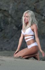 PIA MIA PEREZ on the Set of Do It Again Music Video in Malibu