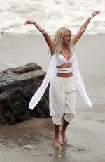 PIA MIA PEREZ on the Set of Do It Again Music Video in Malibu