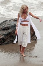 PIA MIA PEREZ on the Set of Do It Again Music Video in Malibu