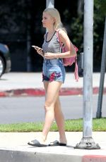 PIXIE LOTT in Jeans Shorts Out and About in Los Angeles 06/17/2015