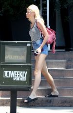 PIXIE LOTT in Jeans Shorts Out and About in Los Angeles 06/17/2015