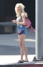 PIXIE LOTT in Jeans Shorts Out and About in Los Angeles 06/17/2015