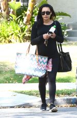 Pregnant NAYA RIVERA Out and About in Los Angeles 06/05/2015