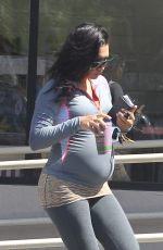 Pregnant NAYA RIVERA Out and About in Los Angeles 06/19/2015