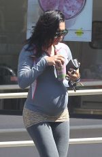 Pregnant NAYA RIVERA Out and About in Los Angeles 06/19/2015