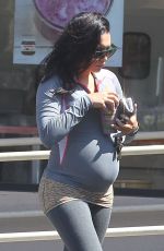 Pregnant NAYA RIVERA Out and About in Los Angeles 06/19/2015