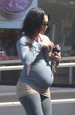 Pregnant NAYA RIVERA Out and About in Los Angeles 06/19/2015
