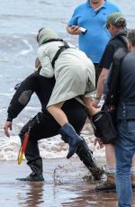 RACHEL WISZ on the Set of Donald Crowhurst Story in Teignmouth 06/03/2015