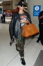 RIHANNA Arrives at Los Angeles International Airport 06/14/2015