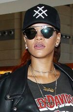 RIHANNA Arrives at Los Angeles International Airport 06/14/2015