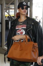 RIHANNA Arrives at Los Angeles International Airport 06/14/2015