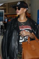RIHANNA Arrives at Los Angeles International Airport 06/14/2015