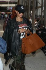 RIHANNA Arrives at Los Angeles International Airport 06/14/2015