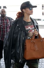 RIHANNA Arrives at Los Angeles International Airport 06/14/2015