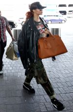 RIHANNA Arrives at Los Angeles International Airport 06/14/2015