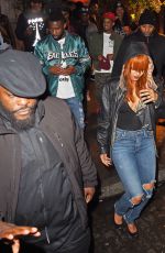 RIHANNA Out for Dinner in New York 06/01/2015