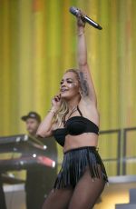 RITA ORA Performs at New Look Wireless Birthday Party in Finsbury Park in London