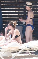 ROBIN WRIGHT and DYLAN PENN in Bikinis at a Beach in Mexico 05/29/2015