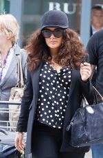 SALMA HAYEK Arrives at Heathrow Airport in London 06/24/2015