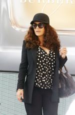 SALMA HAYEK Arrives at Heathrow Airport in London 06/24/2015