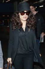 SALMA HAYEK Arrives at Los Angeles International Airport 06/23/2015