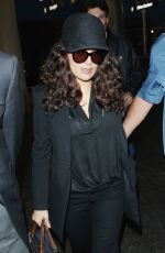 SALMA HAYEK Arrives at Los Angeles International Airport 06/23/2015