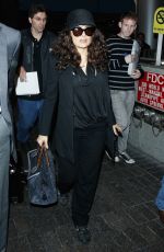 SALMA HAYEK Arrives at Los Angeles International Airport 06/23/2015