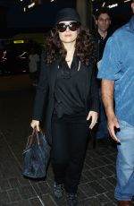 SALMA HAYEK Arrives at Los Angeles International Airport 06/23/2015