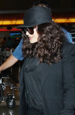 SALMA HAYEK Arrives at Los Angeles International Airport 06/23/2015