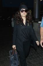 SALMA HAYEK Arrives at Los Angeles International Airport 06/23/2015