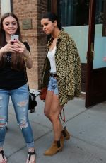 SELENA GOMEZ in Jeans Shorts Out in New York 06/23/2015