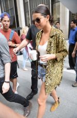 SELENA GOMEZ in Jeans Shorts Out in New York 06/23/2015