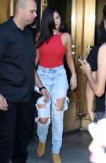 SELENA GOMEZ in Ripped Jeans Out and About in New York 06/22/2015