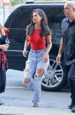 SELENA GOMEZ in Ripped Jeans Out and About in New York 06/22/2015