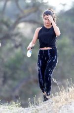 SELENA GOMEZ in Tights Out Hiking in Hollywood Hills 06/26/2015