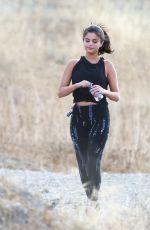 SELENA GOMEZ in Tights Out Hiking in Hollywood Hills 06/26/2015