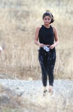 SELENA GOMEZ in Tights Out Hiking in Hollywood Hills 06/26/2015
