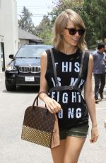 TAYLOR SWIFT and SELENA GOMEZ Out and About in Los Angeles 06/16/2015